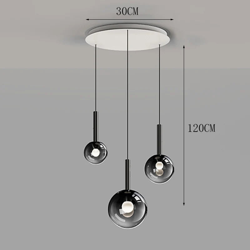 Modern Stair Chandelier – Multi-Head Pendant Lighting for Living Room, Stairwell & Indoor Decoration