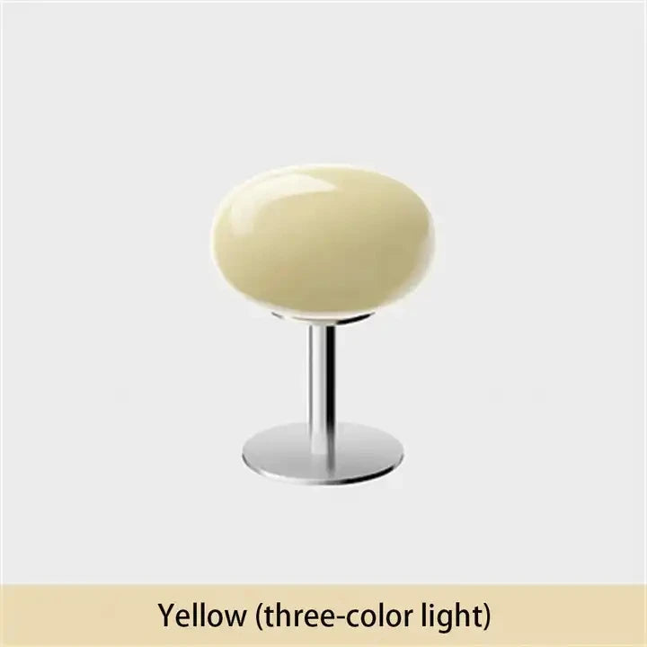 Lollipop Medieval Cream Glass Table Lamp – Retro Korean Style Ambient Light for Bedroom, Living Room, and Study Decor