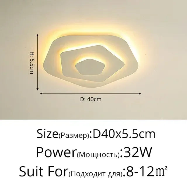 Nordic Corrugated Bedroom Chandelier – Creative Flush Mount Ceiling Light for Bedroom, Living Room & Terrace