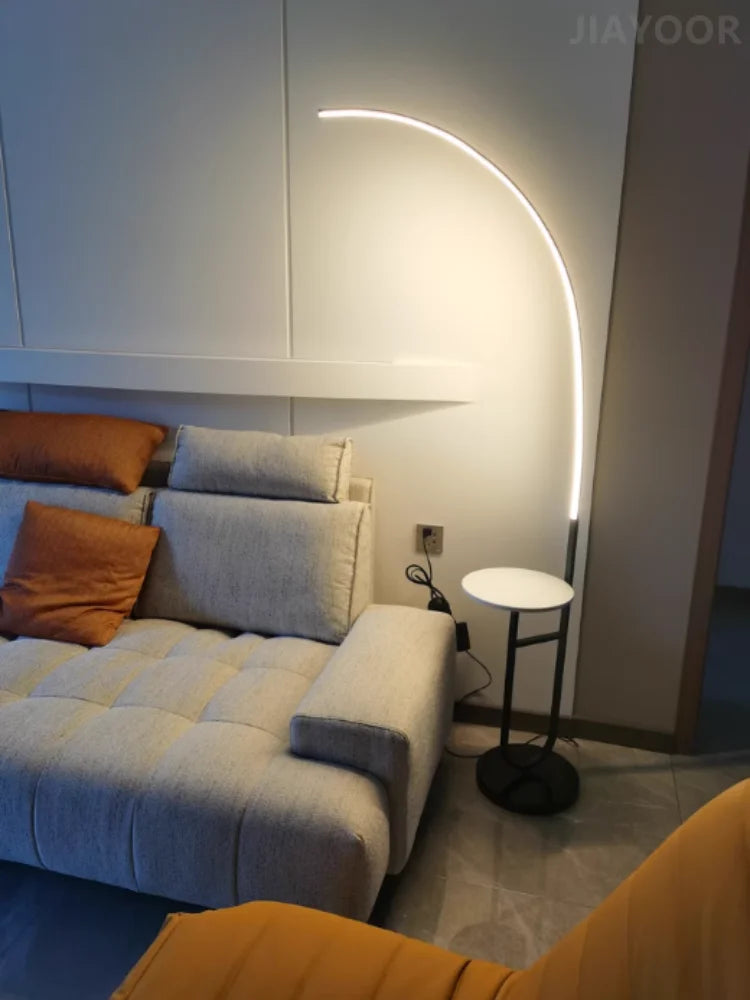 Nordic Living Room Floor Lamp – Modern Sofa-Side Standing Lamp with Marble Base and LED Fishing Light Design