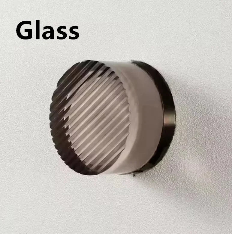 Modern Glass Round Wall Sconce – Nordic Colorful LED Lamp for Bedroom, Living Room & Hotel Decoration