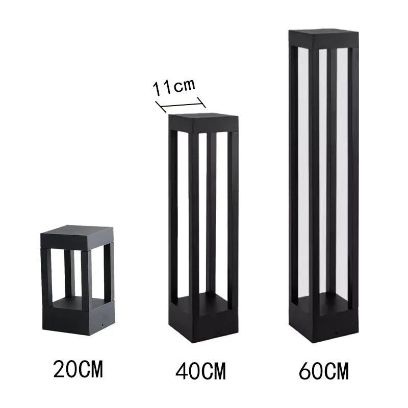Outdoor Lawn Lamp LED Waterproof – Modern Aluminum Garden & Patio Bollard Light for Pathways, Pools & Courtyards