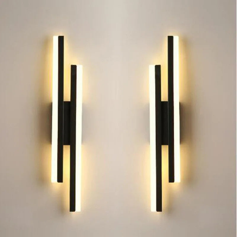 Modern LED Wall Sconce – Copper Line Pipe Design With Acrylic Shade for Bedroom, Living Room, and Corridor Lighting
