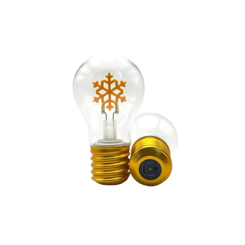 Edison A70 Rechargeable LED Decorative Bulb – Vintage Warm Light Type-C Portable Art Lamp