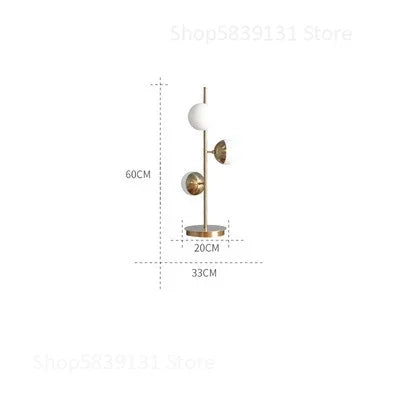Post Modern Corner Floor Lamp – Vertical Bar Glass Ball Designer Light for Nordic Living Room Décor