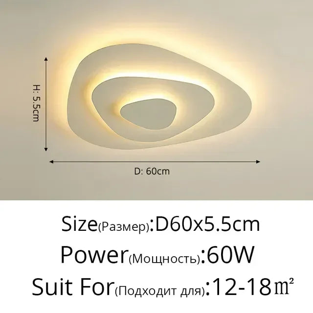 Nordic Corrugated Bedroom Chandelier – Creative Flush Mount Ceiling Light for Bedroom, Living Room & Terrace