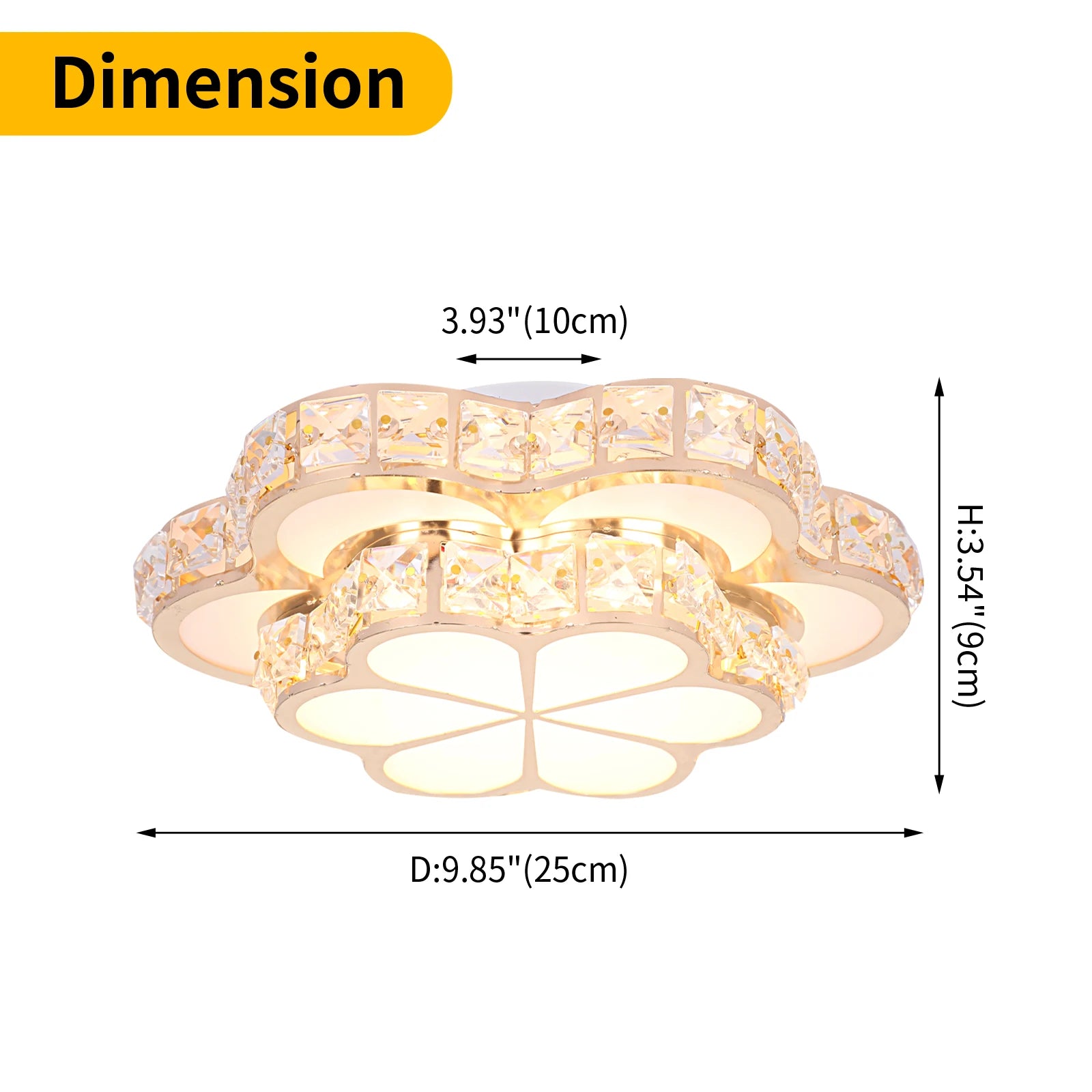 Luxury K9 Crystal LED Ceiling Lamp – Modern Chandelier for Living Room, Dining Room & Home Interior