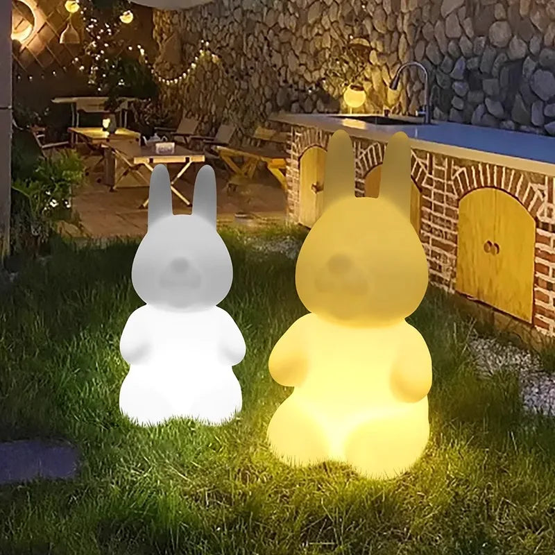 Luminous Rabbit LED Lawn Lamp – Outdoor Garden Decoration Light, Waterproof IP55, Multiple Light Modes