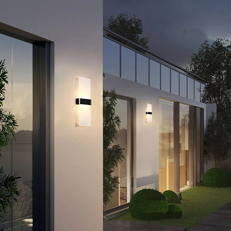 Solar LED Wall Light – Outdoor Waterproof Modern Lamp for Villa, Balcony, Aisle, Terrace & Garden Decoration