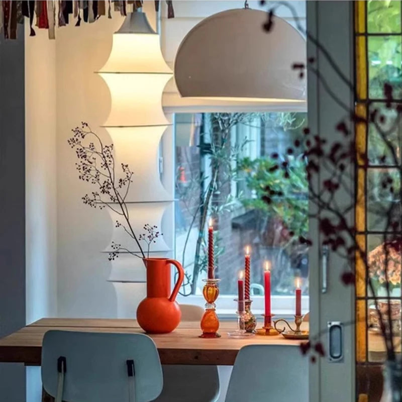 Nordic Minimalist Wabi Sabi Fabric LED Floor Lamp – Japanese Silk-Inspired Corner and Bedside Lighting