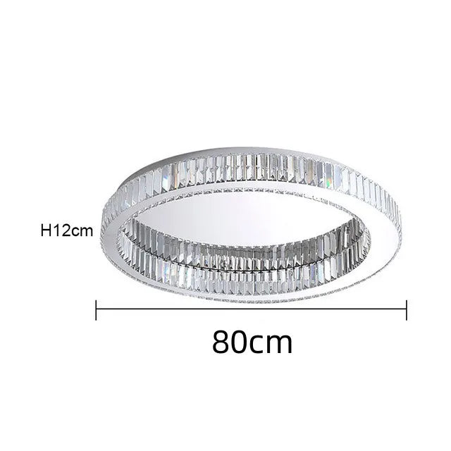 Modern Gold Luxury Crystal LED Chandelier – Round Ceiling Light for Living Room, Dining Room, and Bedroom