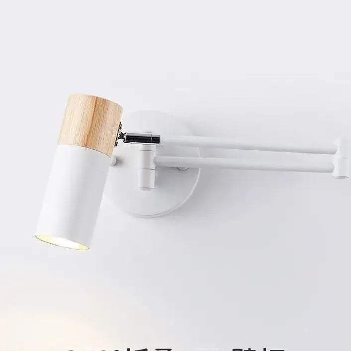 Modern Telescopic Wall Lamp – Foldable Rocking Arm Reading Light for Bedroom, Living Room, and Hotel Interiors