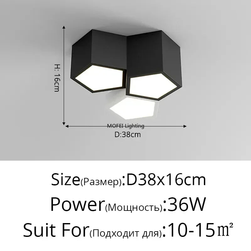 Nordic Designer Honeycomb LED Chandelier – Creative Remote-Dimming Pendant Light for Living Room & Bedroom