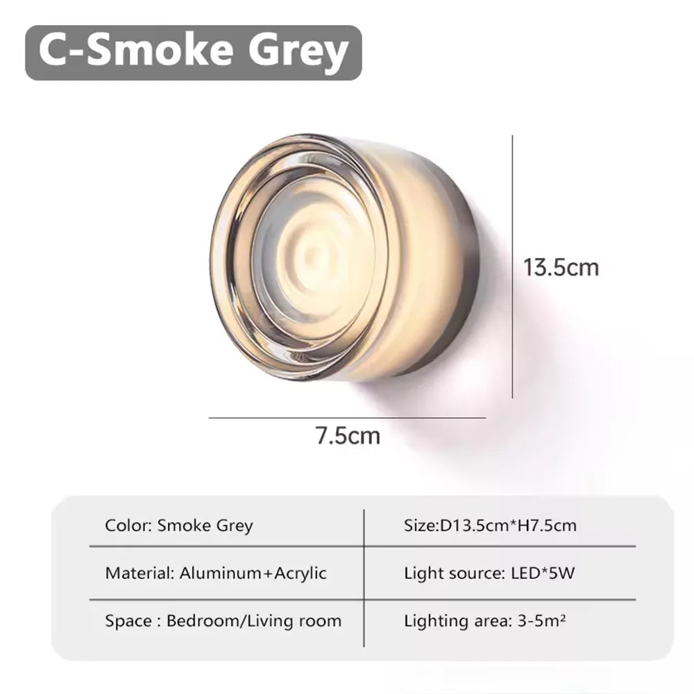 Nordic Jelly Design LED Wall Lamp – Modern Acrylic Lamp; Aluminum Decorative Sconce for Bedroom, Corridor, Study, and Home Interiors