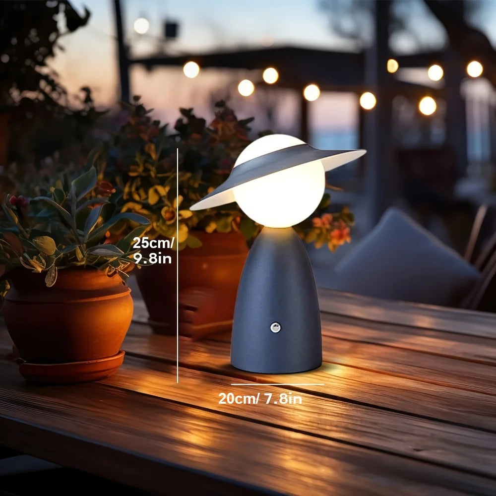 Cordless Charging Desk Lamp – Portable Warm Light Touch-Control Lamp with Stepless Dimming for Home and Office