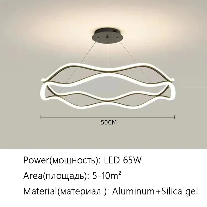 Modern Minimalist Restaurant Chandelier – Nordic Luxury LED Ceiling Light for Living Room, Bedroom & Dining Spaces