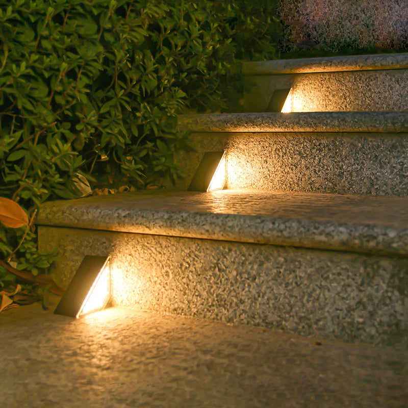 8Pcs LED Solar Step Lights – Waterproof Outdoor Stair and Deck Lighting, Solar Landscape Lights for Yard, Patio, Walkway