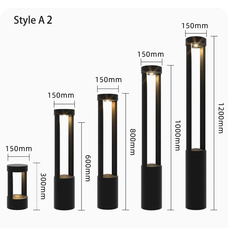 Outdoor LED Waterproof Lawn Lamp – Modern IP65 Landscape Light for Courtyard, Villa, Garden & Park