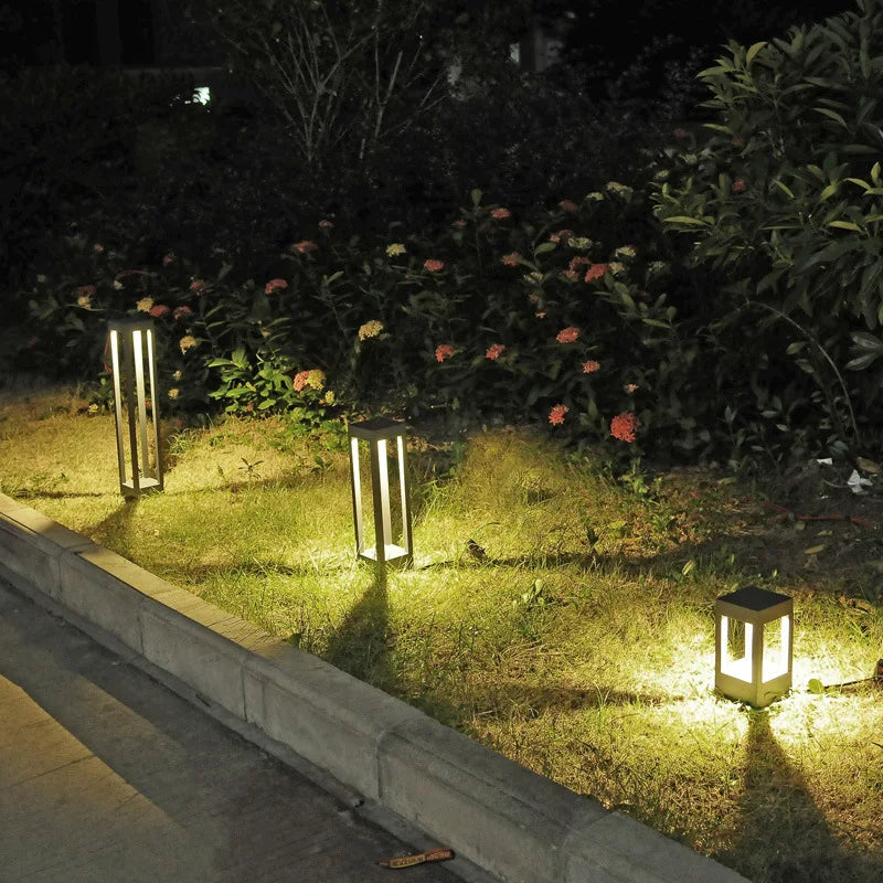 LED Outdoor Lawn Lamp – Modern IP54 Waterproof Aluminum Square Column Light for Garden, Path & Landscape Decoration
