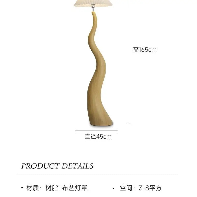 Modern Minimalist Pleated Floor Lamp – Vertical Lighting for Bedrooms, Studies, and Living Spaces