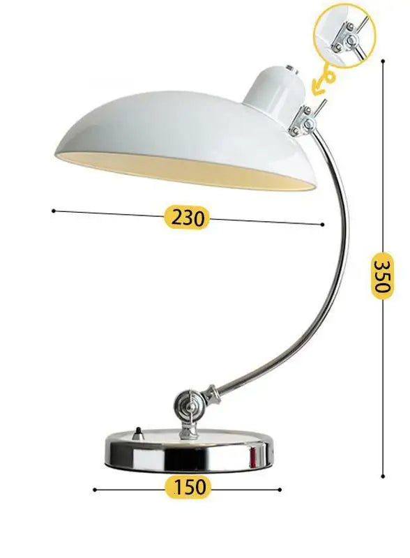 Danish Bauhaus Desk Lamp – Nordic Retro Vintage LED Bedside and Study Light