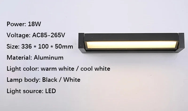 Adjustable Angle Outdoor Waterproof Wall Lamp – Modern Aluminum Garden and Exterior Wall Lighting