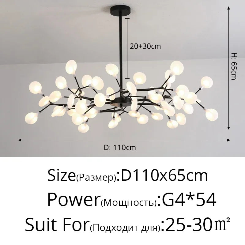 Nordic Firefly Pendant Light – Luxury Creative Art Chandelier for Living Room & Bedroom Home Decor