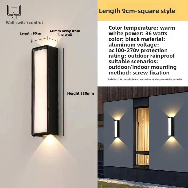 Outdoor Waterproof Wall Lamp – Contemporary LED Lighting for Villa Courtyards, Corridors, and Guesthouses