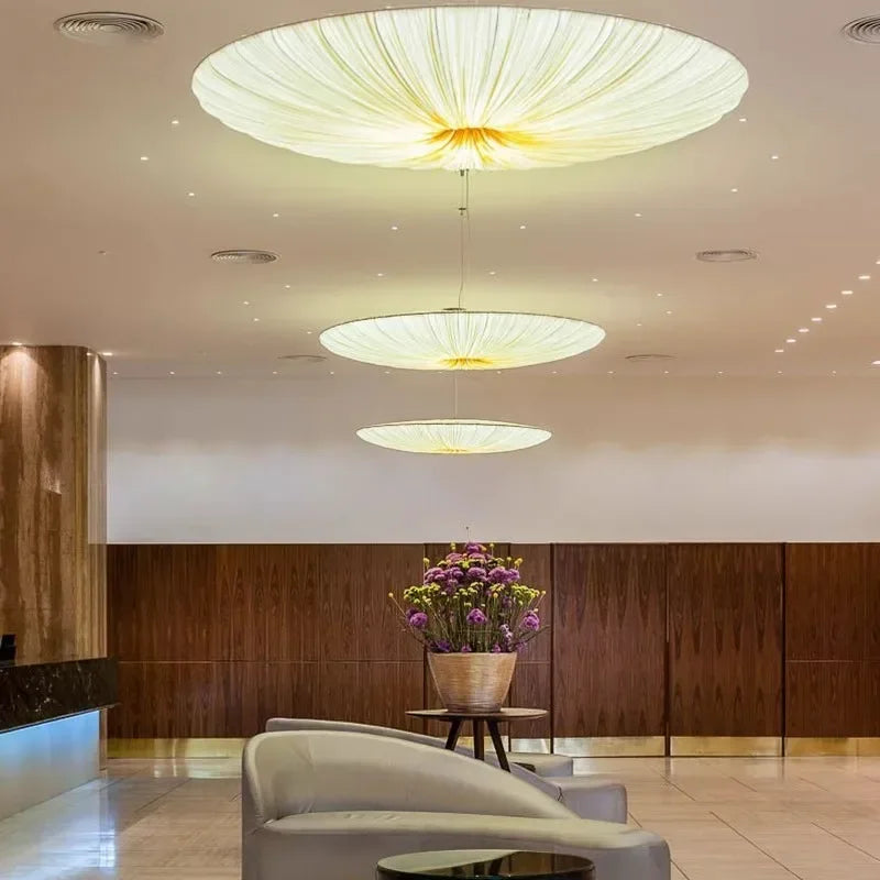 Japanese Wabi Sabi Cloth Pendant Light – Nordic Fabric Ceiling Lamp for Living Room, Bedroom, Bar, B&B & Home Decor