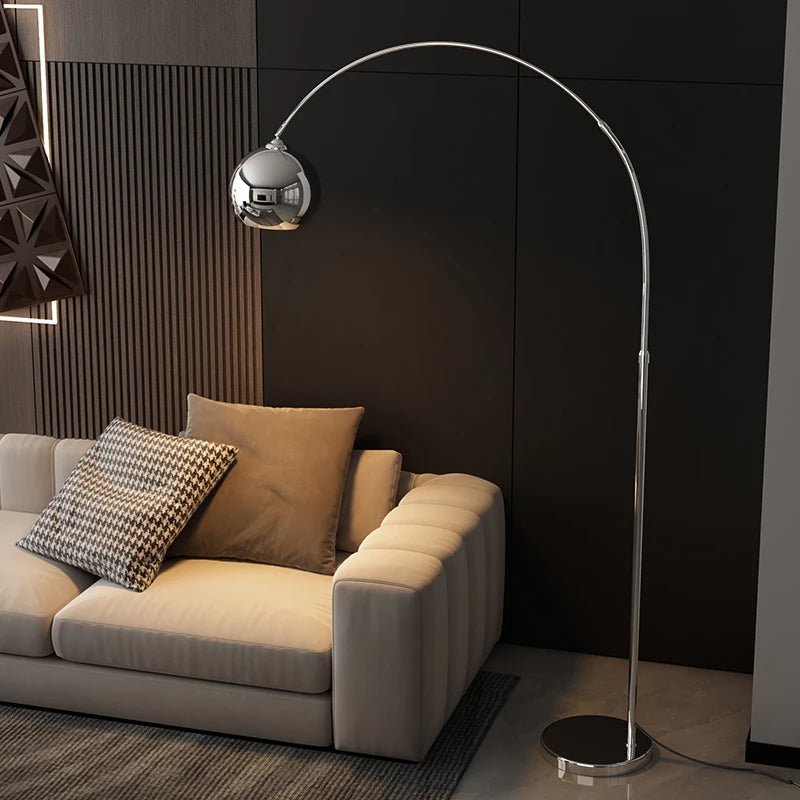 Nordic Luxury Adjustable Fishing Floor Lamp – Modern Living Room and Bedroom Sofa-Side LED Standing Light