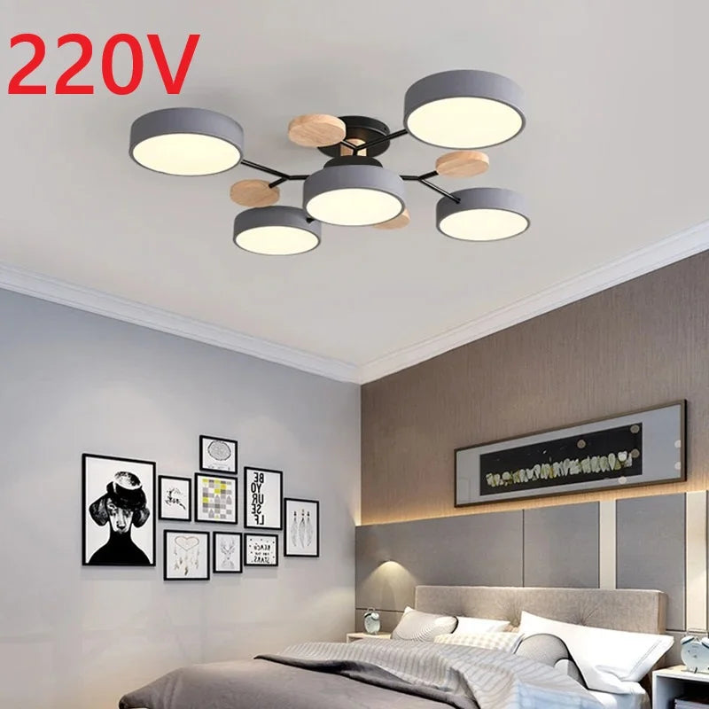 LED Chandelier – 3-Color Modern Ceiling Light for Living Room, Bedroom, Hotel & Apartment Décor