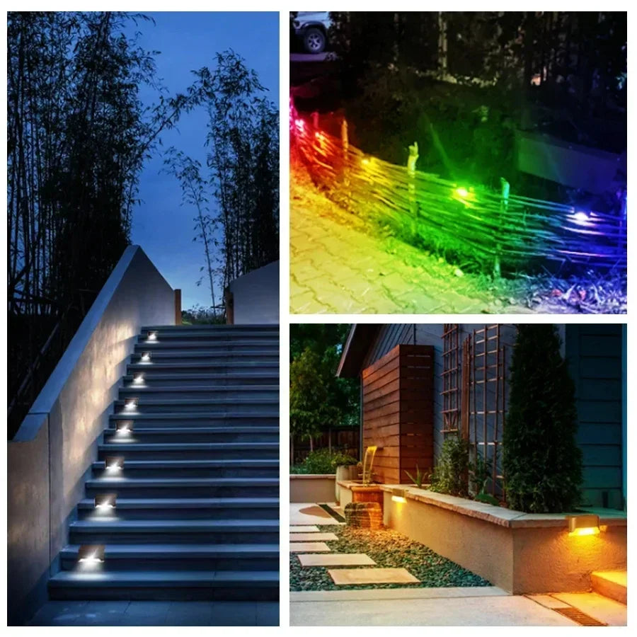 Solar Deck Lights Outdoor – Waterproof Garden, Patio, Stair & Pathway Lighting (1pcs / 4pcs)