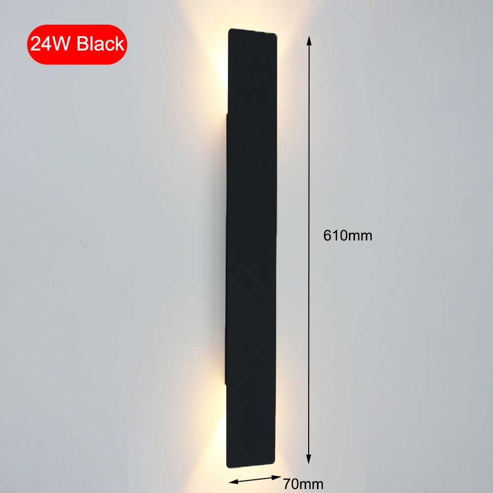 Modern LED Up &amp; Down Wall Lamp – Aluminum Indoor Sconce for Bedroom, Living Room, Aisle, and Corridor Lighting
