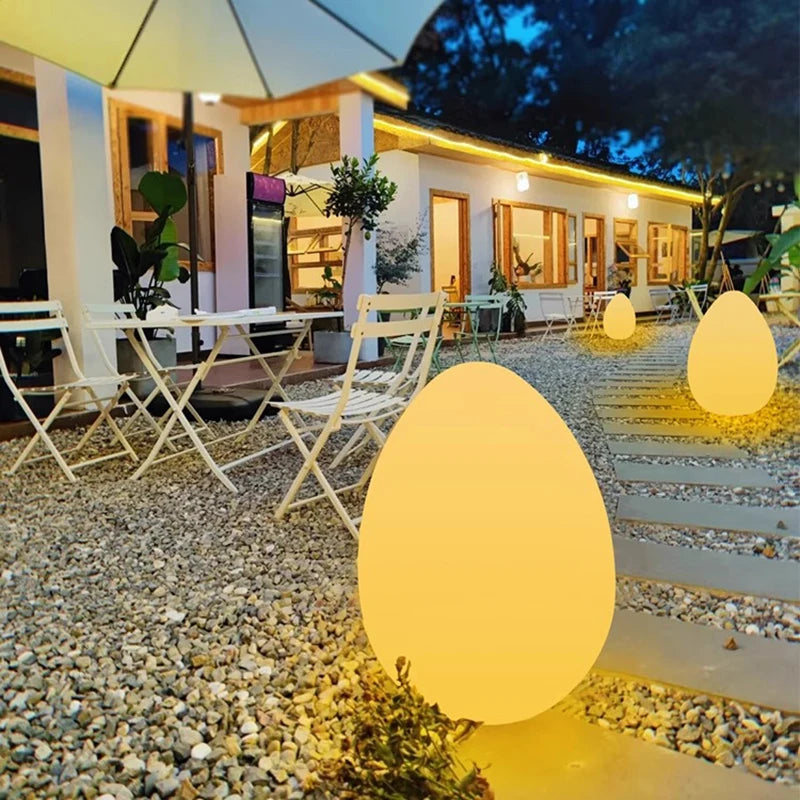 Modern Luminous Dinosaur Egg Solar LED Lawn Lamp, Outdoor Waterproof Garden Decoration Light