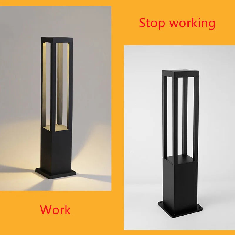 Modern Outdoor Waterproof LED Long Lawn Lamp – 7W Square Aluminum Path Light for Garden, Courtyard & Villa Lighting