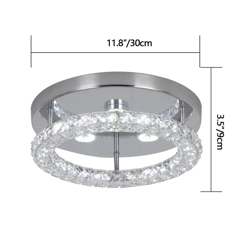 Modern Crystal LED Ceiling Chandelier – Elegant Lighting for Bedroom, Corridor, Dining Room & Hallway