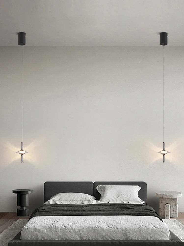 LED Modern Crystal Floor Lamp – Creative Hanging Bedside Light for Bedroom, Living Room, Study, and Hotel Corner Decoration