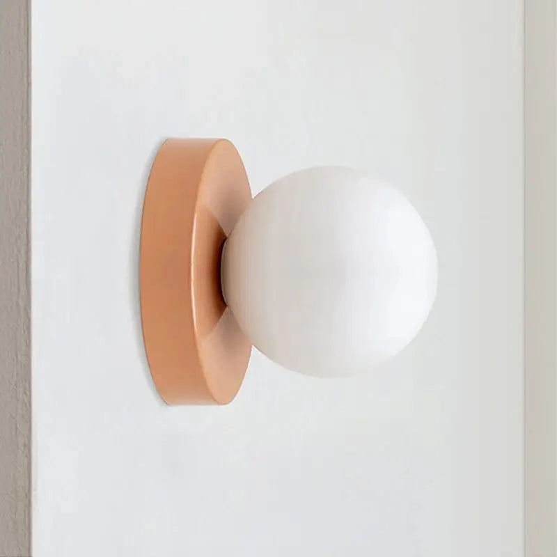 Nordic LED Glass Wall Lamp – Minimalist G9 Orb Sconce for Bedroom, Study, Hallway & Staircase