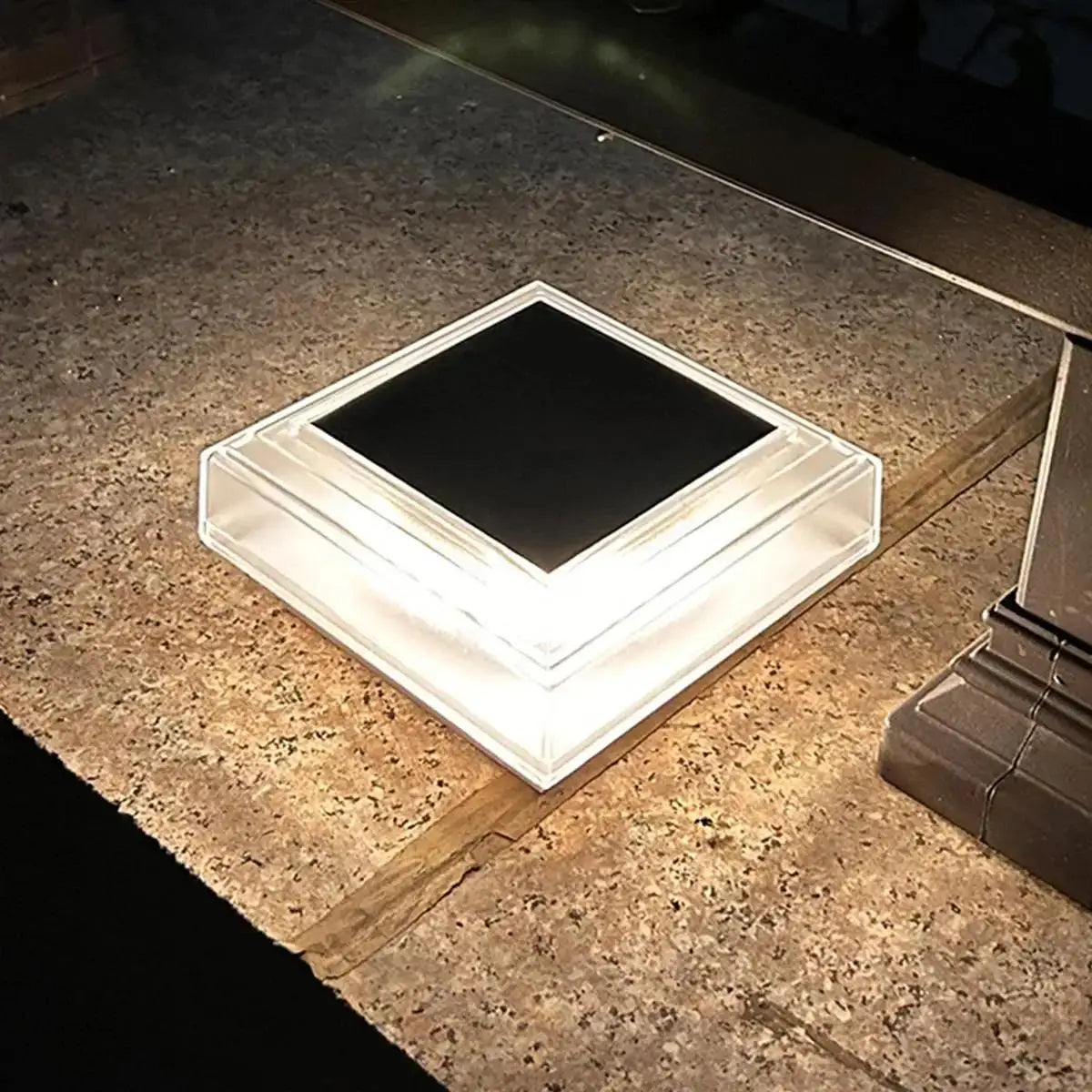 LED Solar Post Light – Warm Pillar Lamp for Outdoor Garden, Lawn & Landscape Decoration