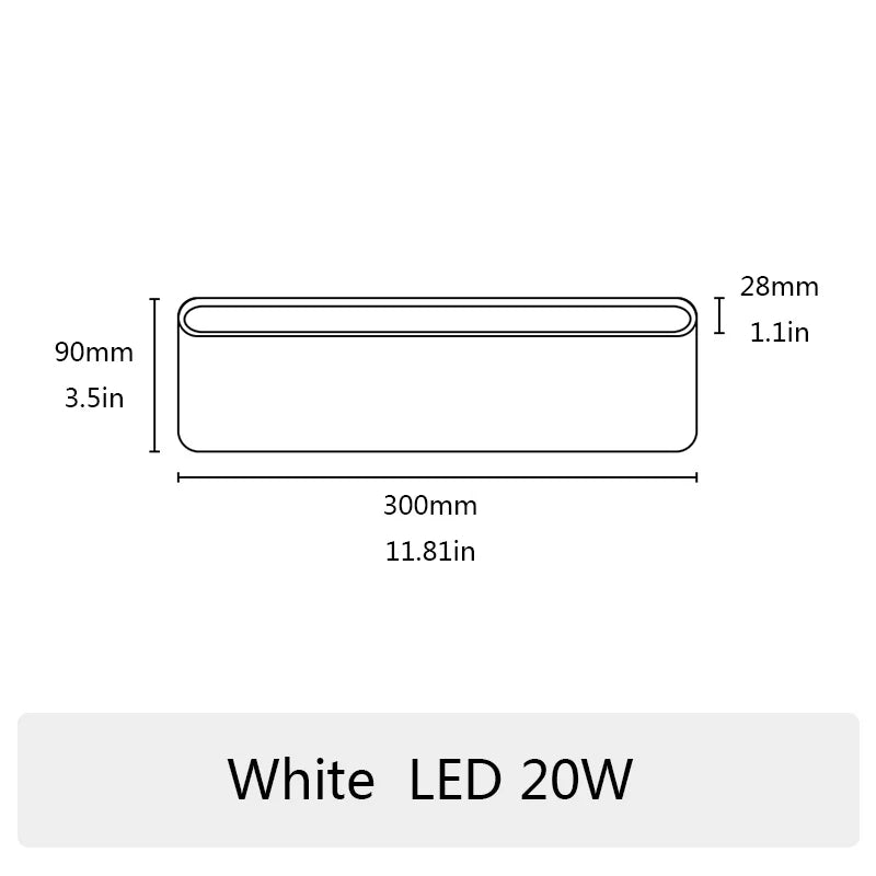 LED Outdoor Waterproof Wall Lamp – 6W, 12W, 20W Aluminum Wall Sconce for Indoor & Outdoor Home Lighting