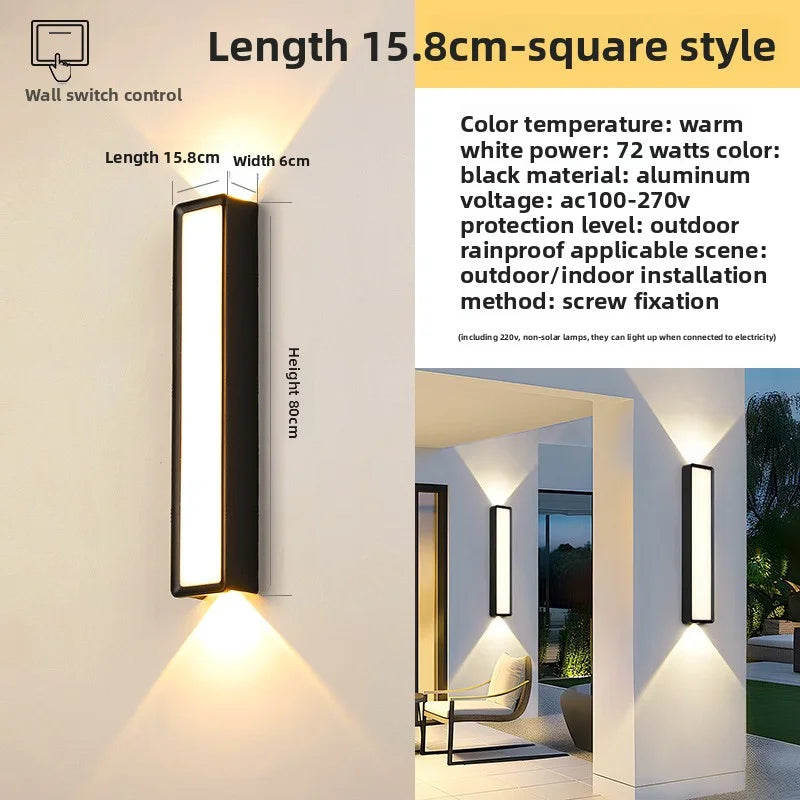 Outdoor Waterproof Wall Lamp – Contemporary LED Lighting for Villa Courtyards, Corridors, and Guesthouses