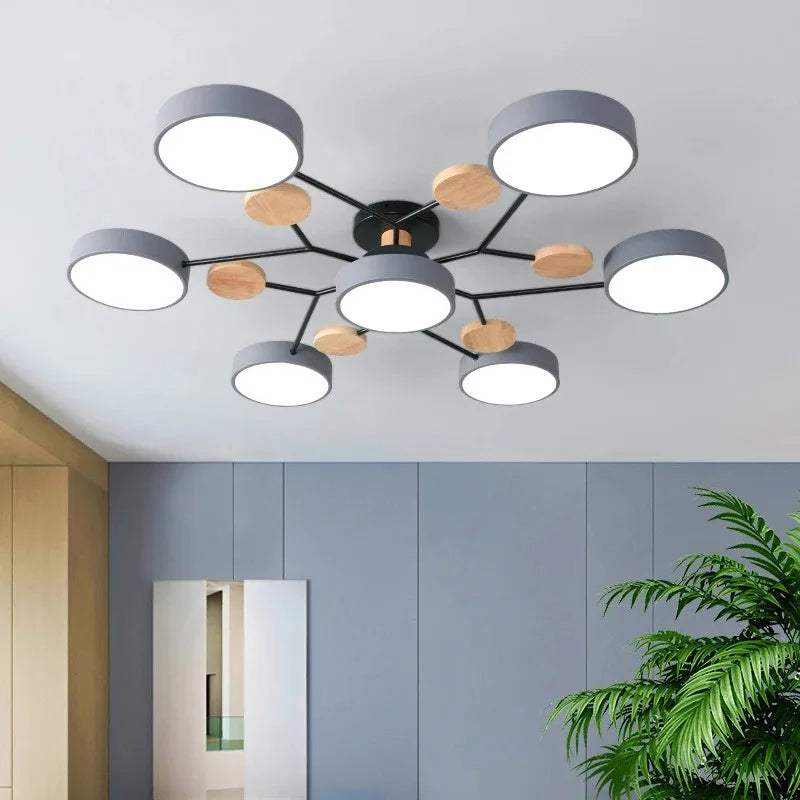 LED Chandelier – 3-Color Modern Ceiling Light for Living Room, Bedroom, Hotel & Apartment Décor