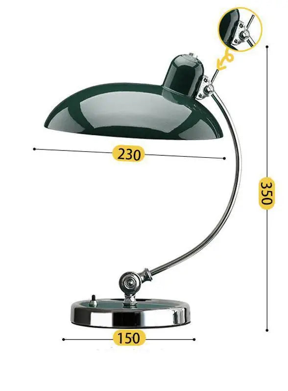 Danish Bauhaus Desk Lamp – Nordic Retro Vintage LED Bedside and Study Light