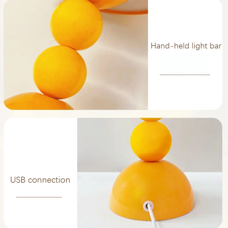 LED Flower Bud Table Lamp – Dimmable Nordic Bedside and Desk Light with USB Power for Bedroom and Home Decoration