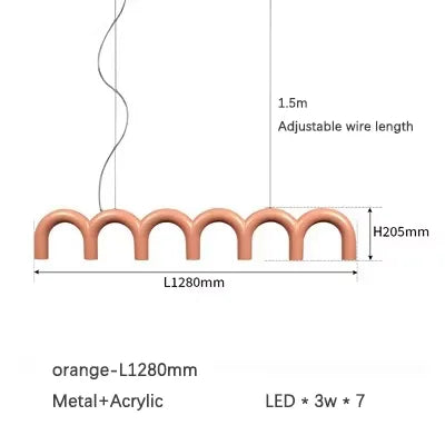 Oblure Arch Chandelier – Post-Modern U-Shaped Pendant Light