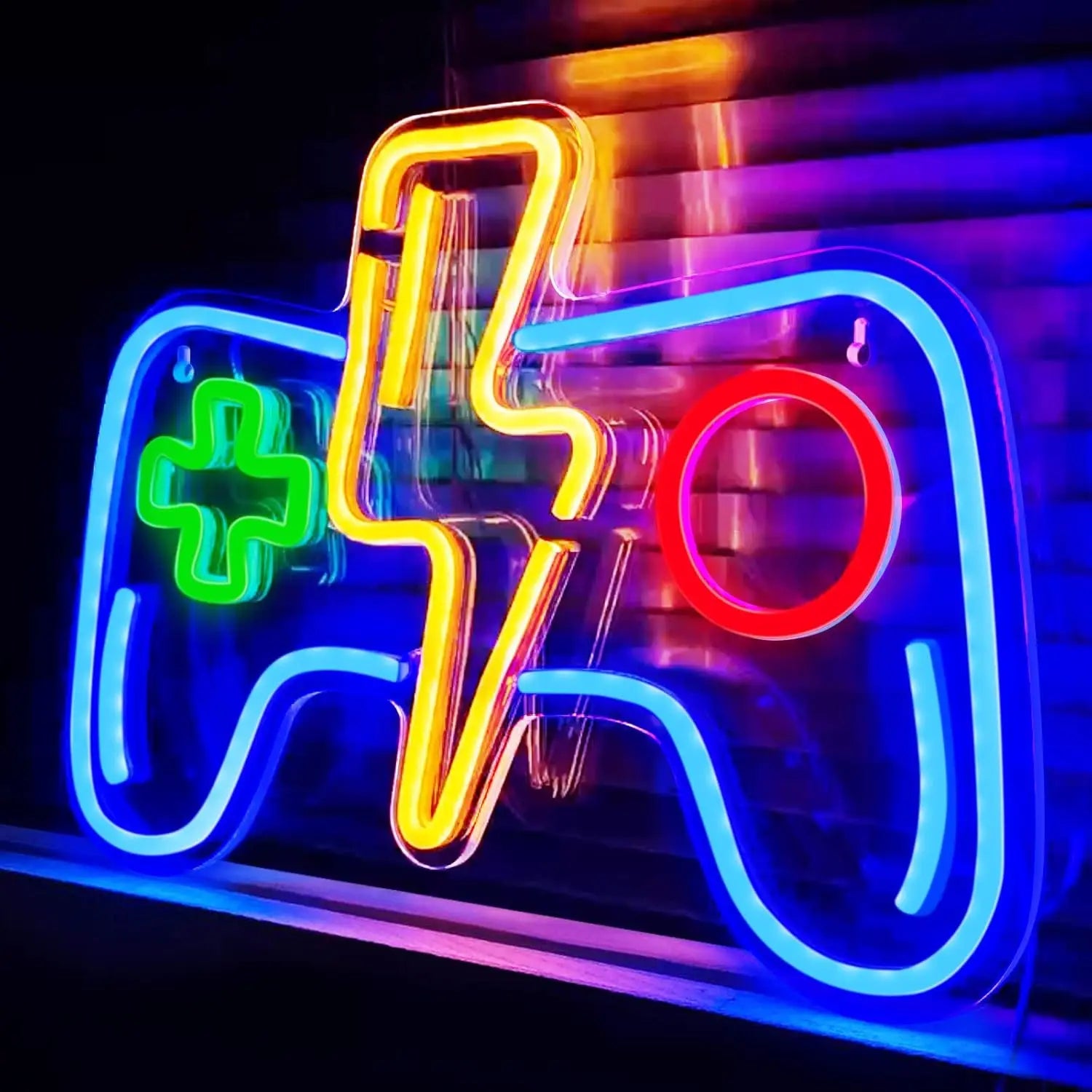 Gamer Neon LED Wall Sign – Game Controller Light for Party, Man Cave and Gaming Room Decor