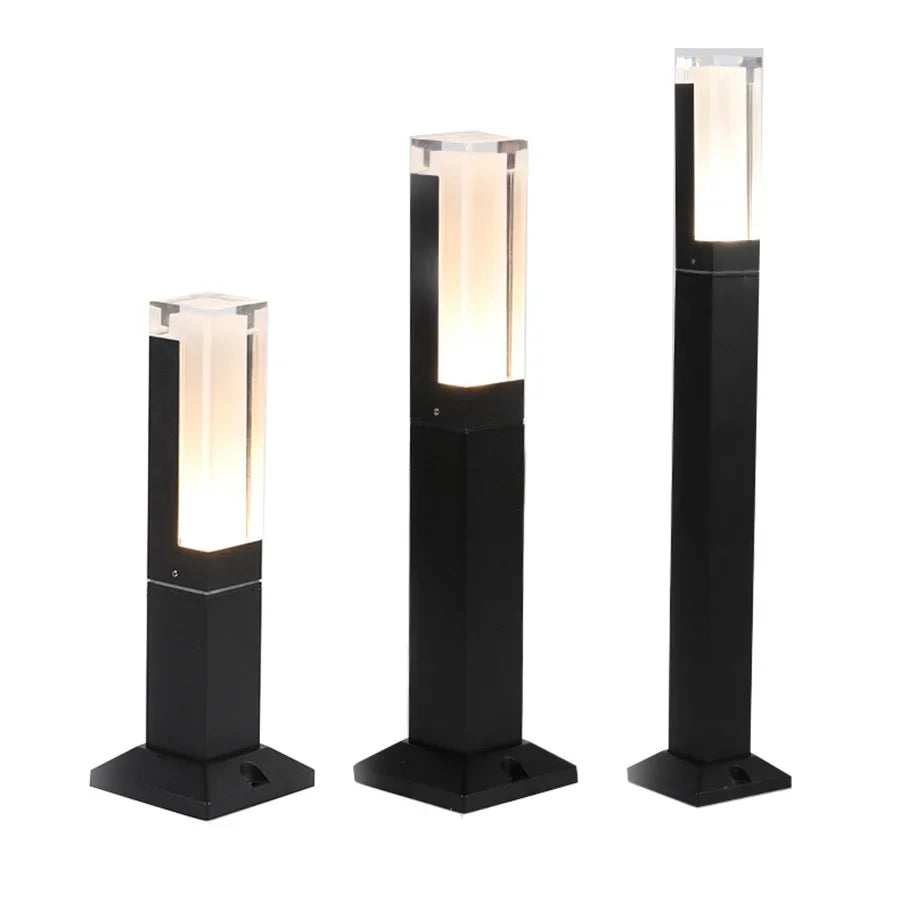 Waterproof IP65 Acrylic LED Lawn Light – Modern Aluminum Bollard Path Lamp for Garden, Walkway & Villa Landscape Decor