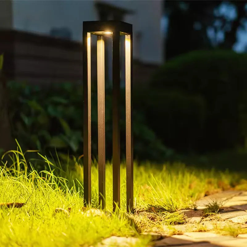 Outdoor Lawn Lamp LED Waterproof – Modern Aluminum Garden & Patio Bollard Light for Pathways, Pools & Courtyards