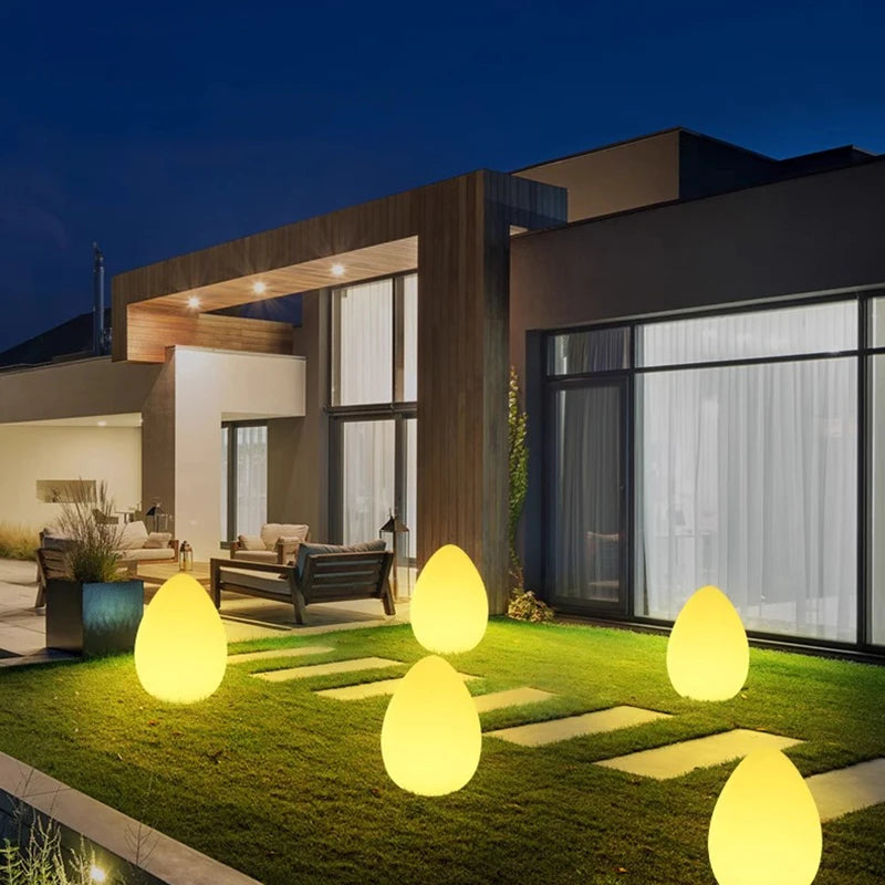 Modern Luminous Dinosaur Egg Solar LED Lawn Lamp, Outdoor Waterproof Garden Decoration Light