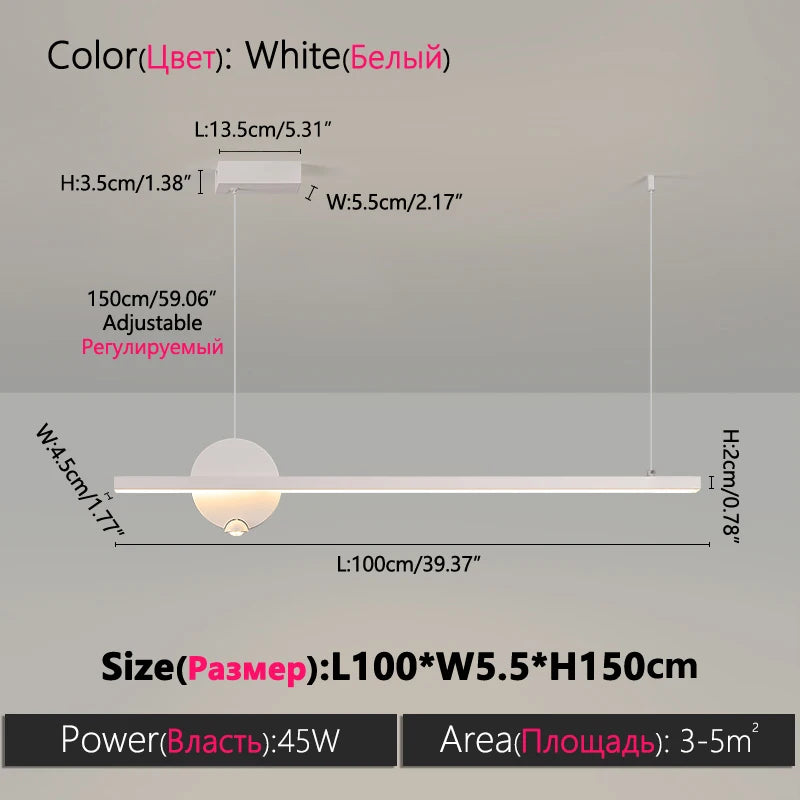 Nordic Modern Chandelier – Black Pendant Light for Dining Room, Kitchen, Bar & Restaurant